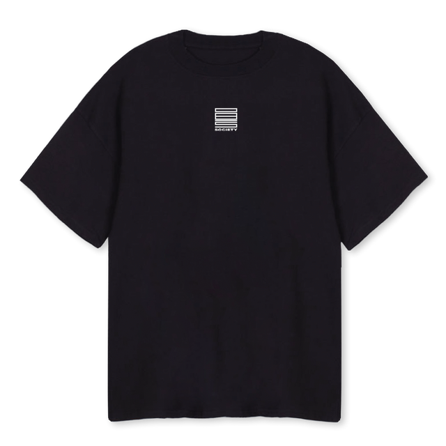 LINEWHITE Black Oversized Tee.