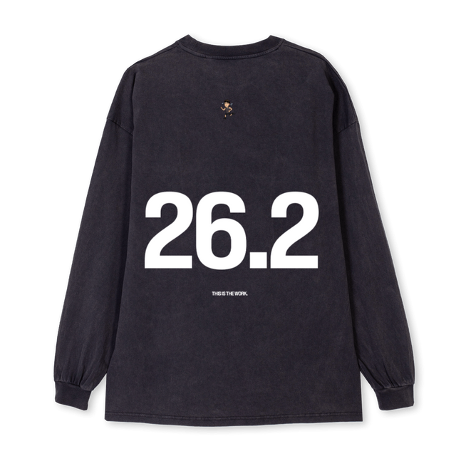 LSTRUNMARABLK Vintage Black Oversized LS Tee.