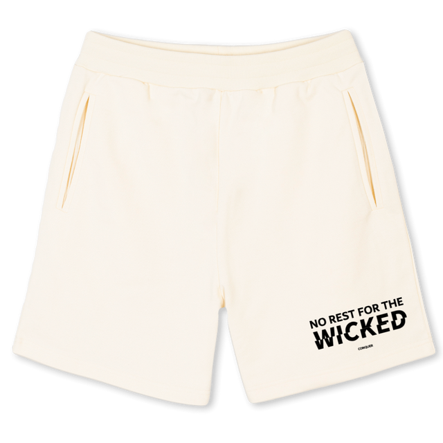 NRFTWNINE Cream Sweatshorts.