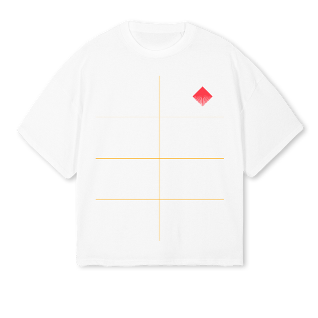MYTHOLOGY White Oversized Boxy Tee.