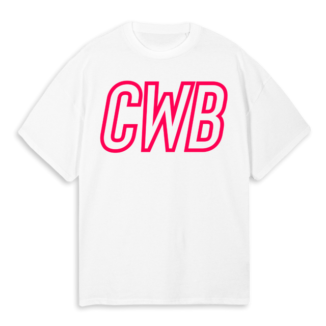 SUMMERPINKTEE White Oversized Tee.