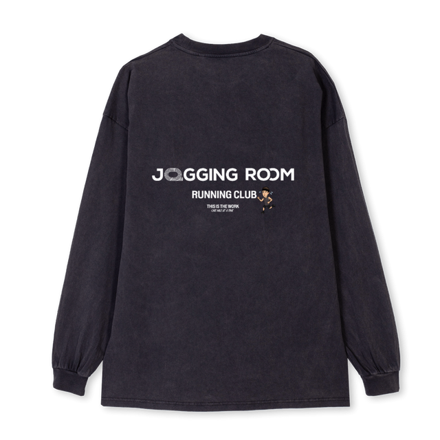 WKRLONGSLEEVE Vintage Black Oversized LS Tee.