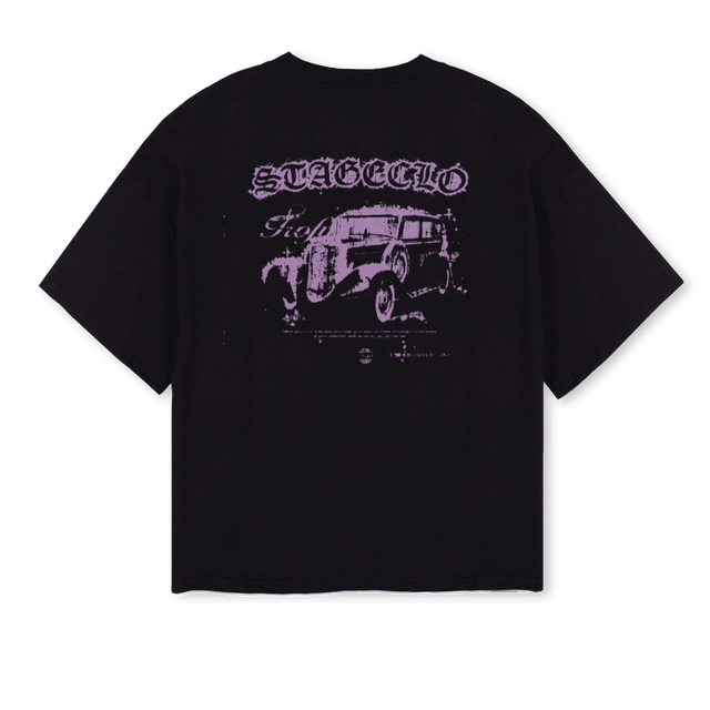 AUTODESIGN Black Oversized Boxy Tee.