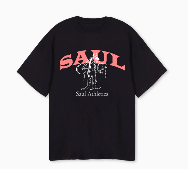 SAUL ATH BLACK Black Oversized Tee.