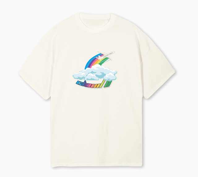 CLOUDHUIT Cream Oversized Tee.