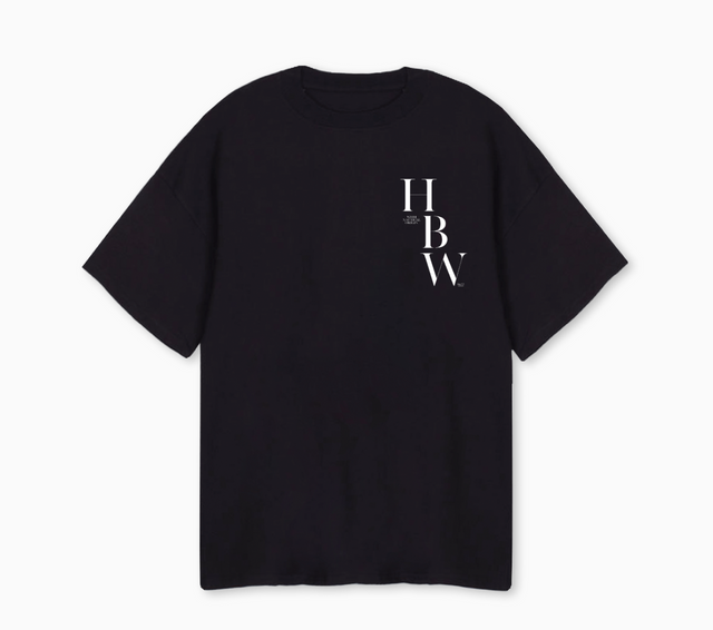 HBW BLACK TEE Black Oversized Tee.