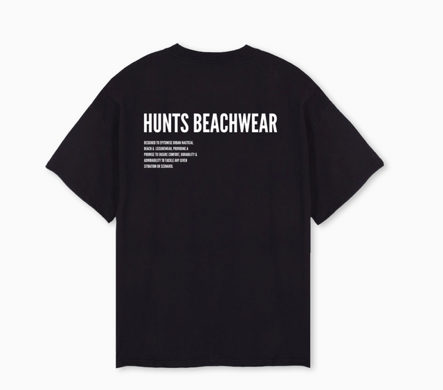 BEACHWEAR TEE Black Oversized Tee.