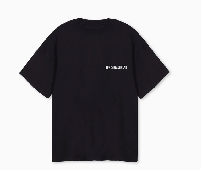 BEACHWEAR TEE Black Oversized Tee.