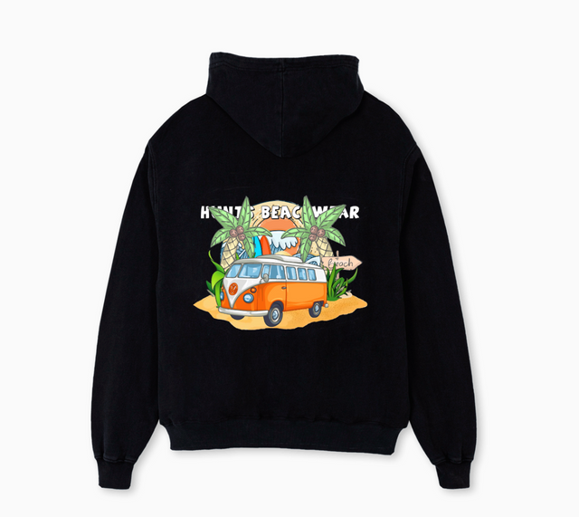 GRAPHIC HOODIE Black Oversized Hoodie.