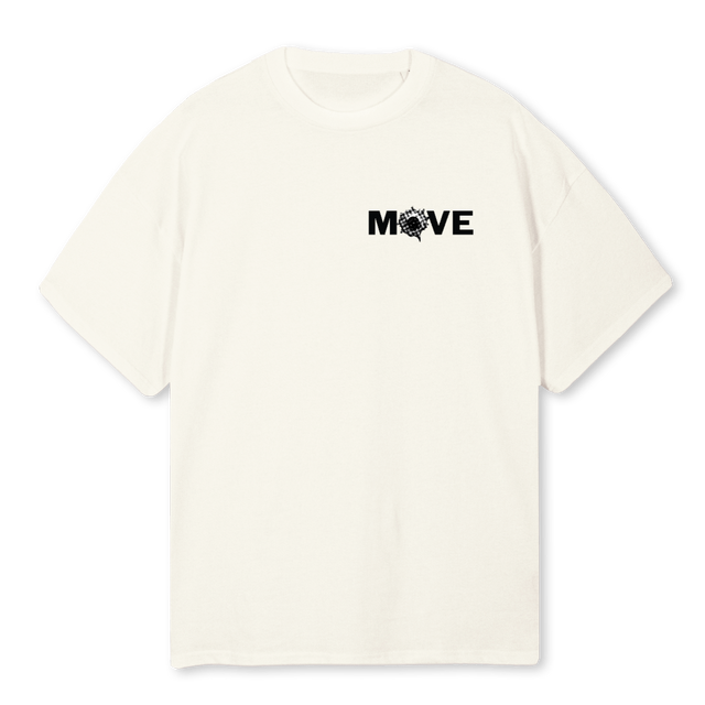 MOVE DUCK DOWN Cream Oversized Tee.