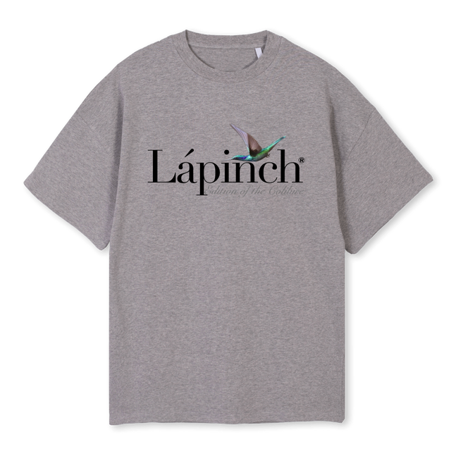 LAPINCH LOGO Grey Marl Oversized Tee.