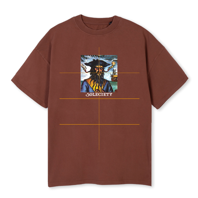 GASPY Vintage Brown Oversized Tee.