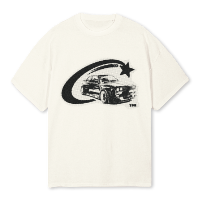EDREIZIGBABAWAGEN Cream Oversized Tee.