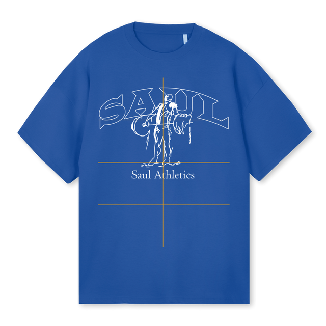 OUTLINE BLUE Cobalt Blue Oversized Tee.