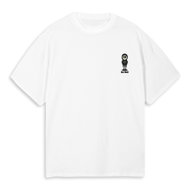 ALIVE AND NOT WELL White Oversized Tee.