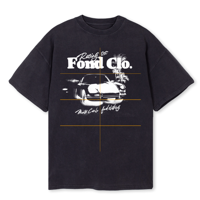 MONTE CARLO Vintage Black Oversized Tee.