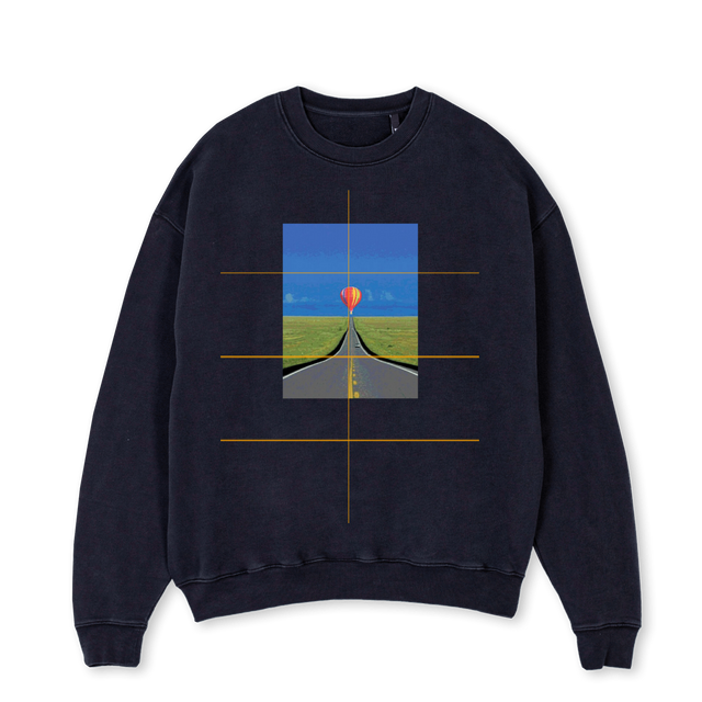 FINAL BALLOON VBLCK Vintage Black Oversized Crewneck Sweater.