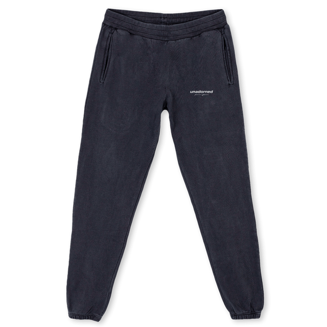 UNADORNED JOGGERS Vintage Black Sweatpants.