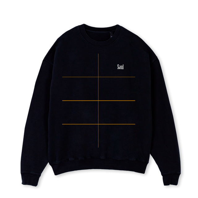 EFE Black Oversized Crewneck Sweater.