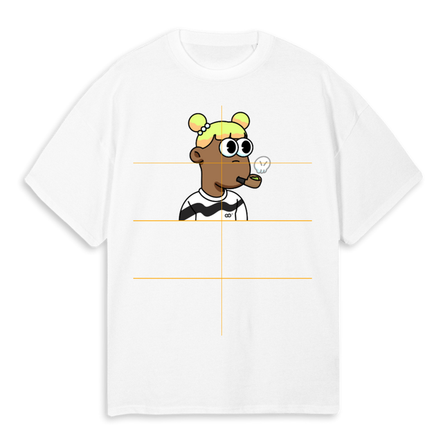 LANDER W B White Oversized Tee.