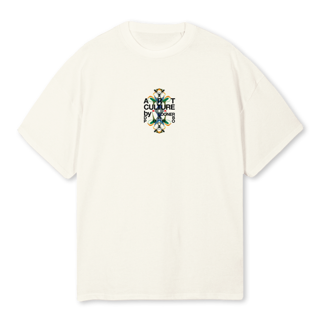 SAMPLE CREAM FRONT Cream Oversized Tee.