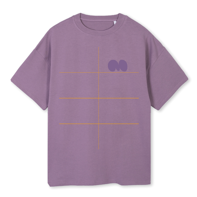 BALLOON TEE PURPLE Purple Oversized Tee.