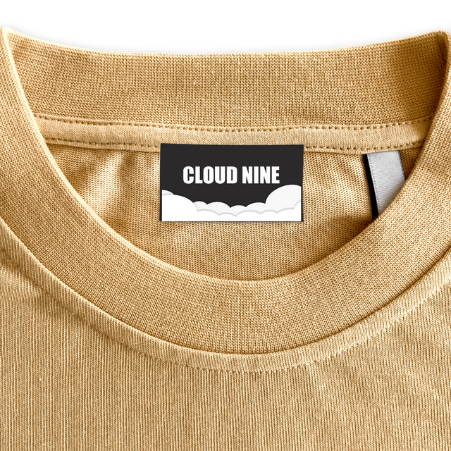 CLOUD NINE Custom Neck Label.