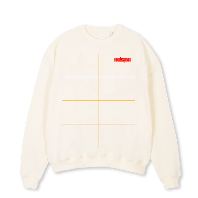 WESTERNCN Cream Oversized Crewneck Sweater.