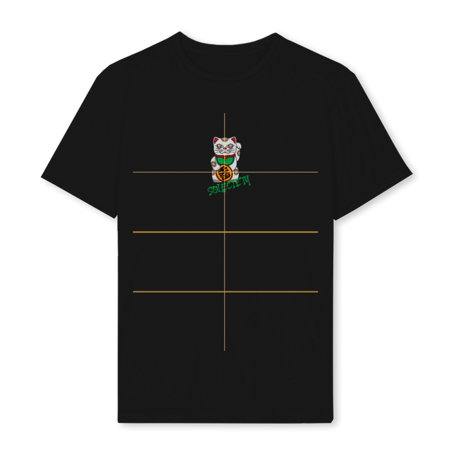 MONEY CAT Black Oversized Tee.