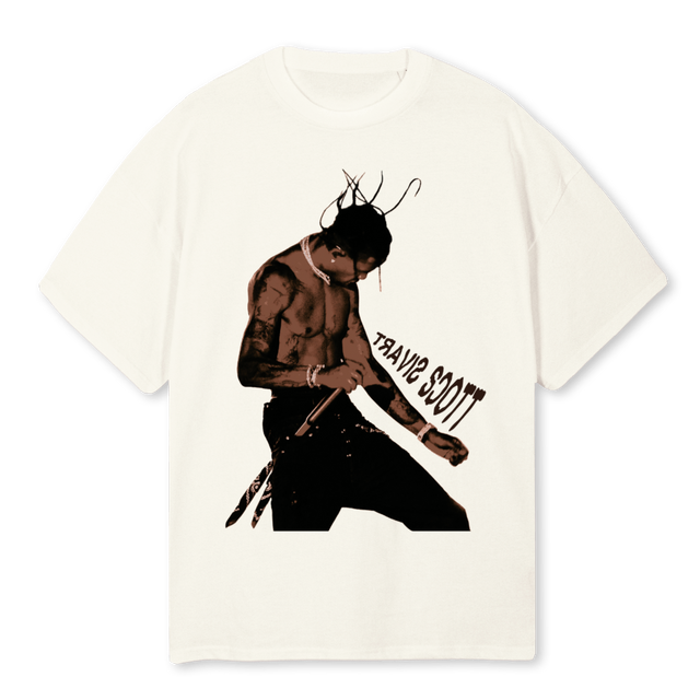 THE SCOTT Cream Oversized Tee.