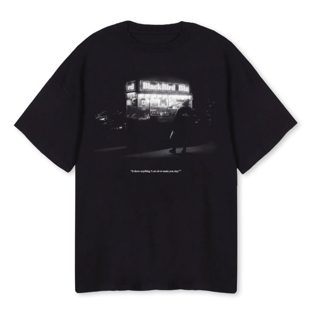 OUTTHEBACK Black Oversized Tee.