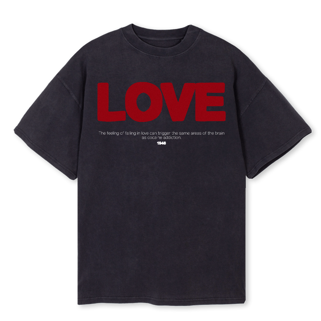 LOVE Vintage Black Oversized Tee.