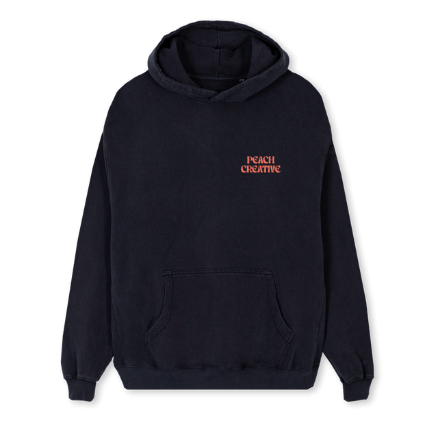 PASTEL DESERT Vintage Black Regular Hoodie.