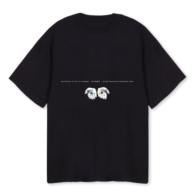 YOUR CHOICE Black Oversized Tee.