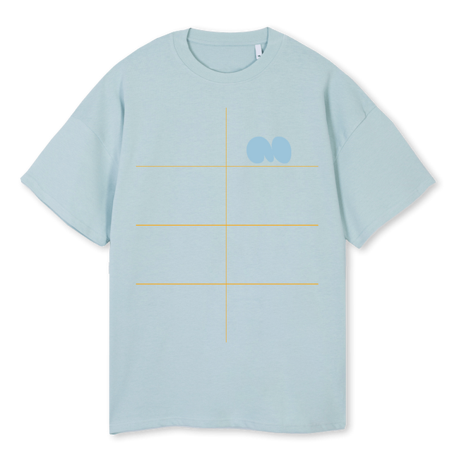 BALLOON SKY Cold Blue Oversized Tee.