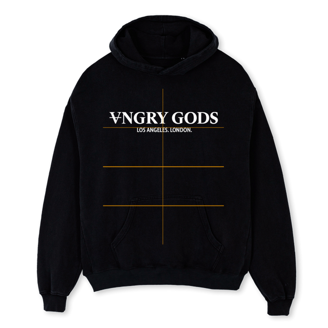 AGBLACK Black Oversized Hoodie.