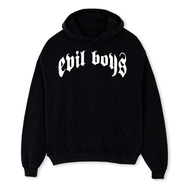 EVILBOYSROCKSTAR Black Oversized Hoodie.