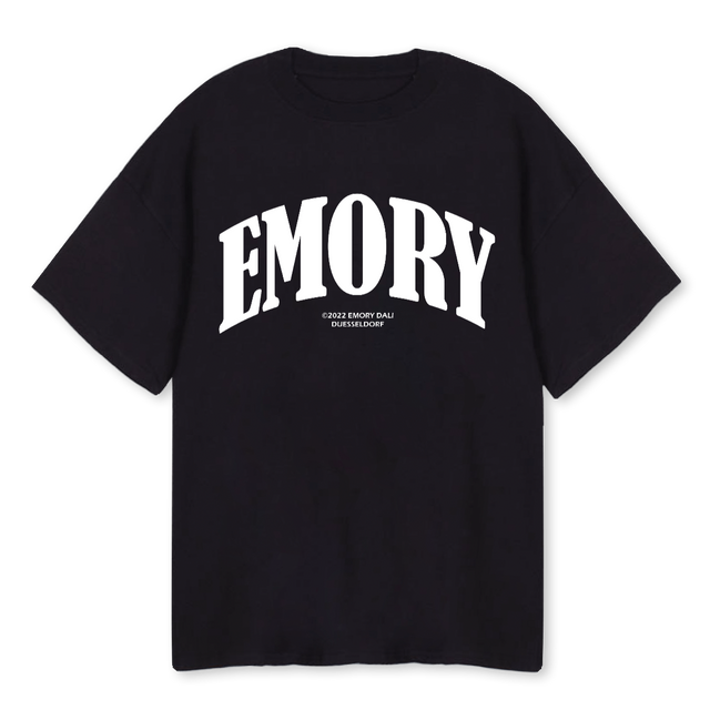 EMORY BIG Black Oversized Tee.