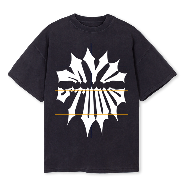 MYUSTUDIOLOGOTWO Vintage Black Oversized Tee.