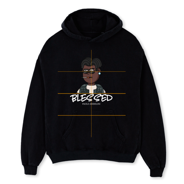 POSSE M H A Black Oversized Hoodie.