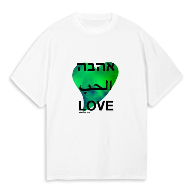 TATUM HAT MICH LIEB White Oversized Tee.