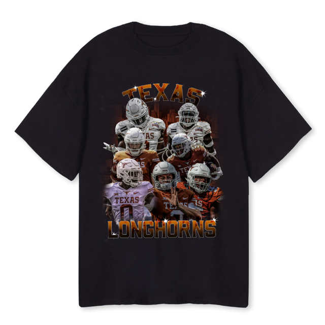TEXAS VINTAGE TEE Black Oversized Tee.
