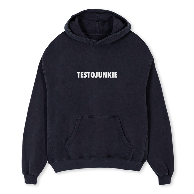 TESTOHOODIE Vintage Black Oversized Hoodie.