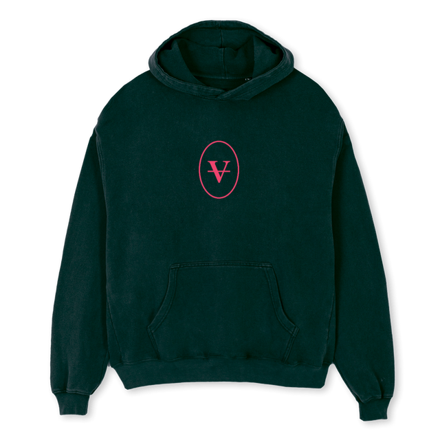 ANGRY GODS DS GREEN Wild Green Oversized Hoodie.