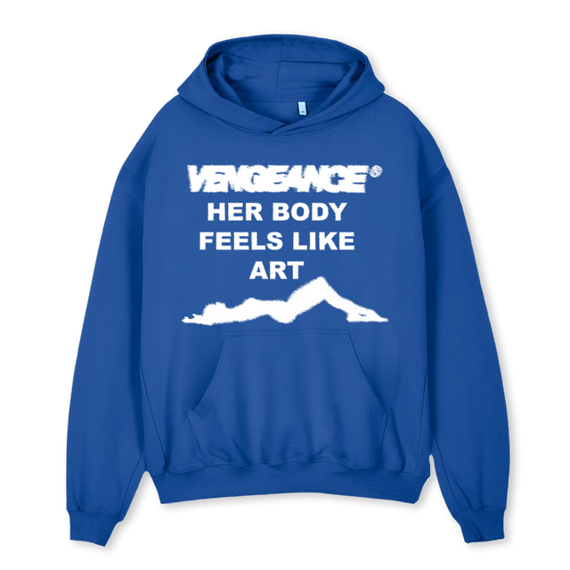 HBFLSSAMPLE Cobalt Blue Oversized Hoodie.
