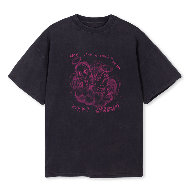 VNTG BLK OVSZT Vintage Black Oversized Tee.