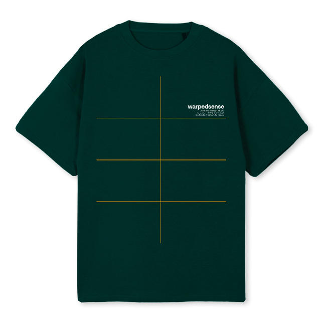 DREI SPRACHEN BRUST Wild Green Oversized Tee.