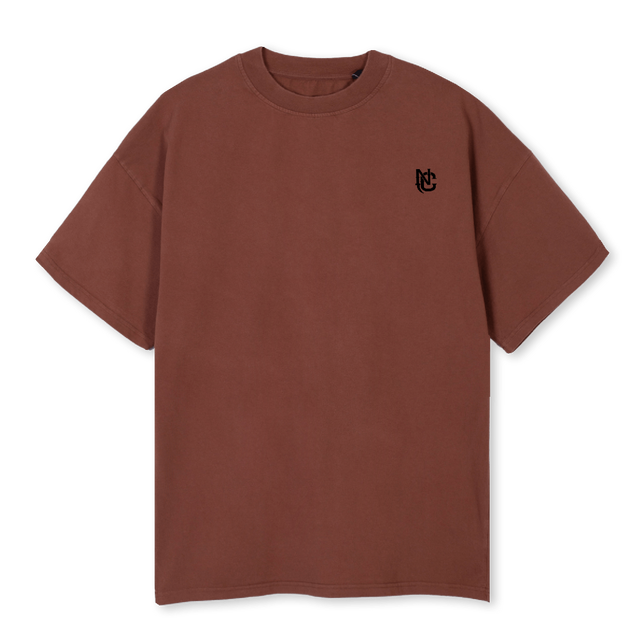NCBASICBROWN Vintage Brown Oversized Tee.