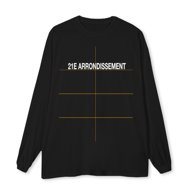 ARRONDISSEMENT T Black Oversized LS Tee.