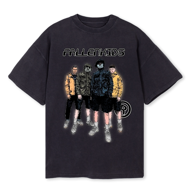 FALLENKIDS T Vintage Black Oversized Tee.